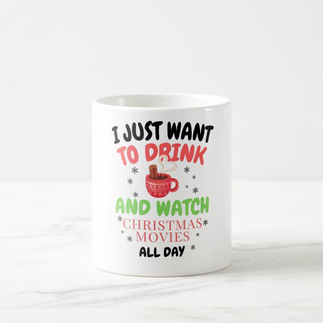 Caneca De Café Eu só quero beber chocolate quente (Centro)