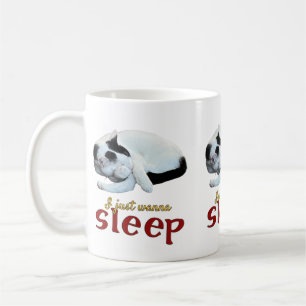 Caneca De Café Eu Só Quero Dormir Bela Arte De Gato