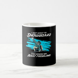 Caneca De Café eu só quero snowboard