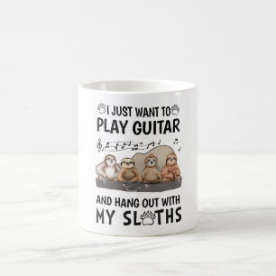 Caneca De Café Eu Só Quero Tocar Guitarra Camiseta Um Humor Besti