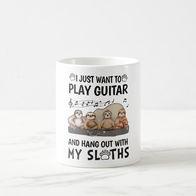 Caneca De Café Eu Só Quero Tocar Guitarra Camiseta Um Humor Besti (Centro)