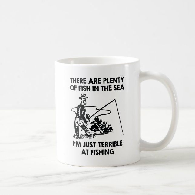 Caneca De Café Eu só sou terrível em pescar (Direita)