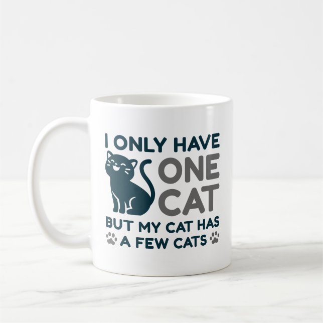 Caneca De Café Eu Só Tenho Um Gato (Esquerda)