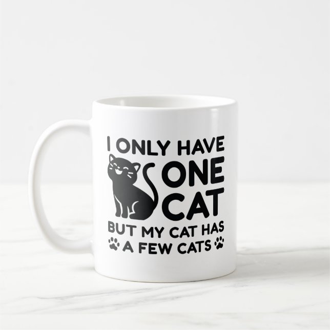 Caneca De Café Eu Só Tenho Um Gato (Esquerda)