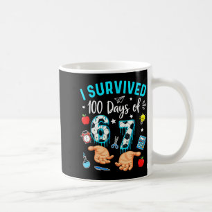 Caneca De Café Eu Sobrevivi 100 Dias De 67 Futebol 100º Dia De Es