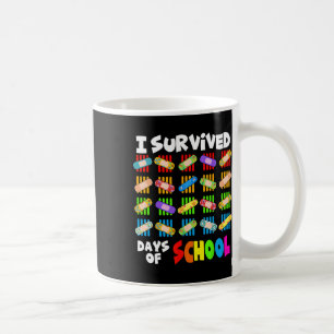 Caneca De Café Eu Sobrevivi 100 Dias De Escola Professor E Crianç