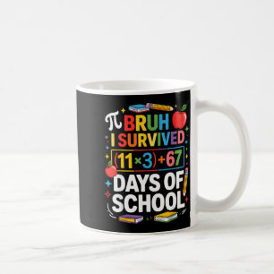 Caneca De Café Eu Sobrevivi 100 Dias Escola Bruh Equação Matemáti