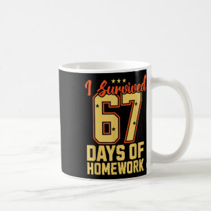 Caneca De Café Eu Sobrevivi 67 Dias Escola Meme Engraçado Profess