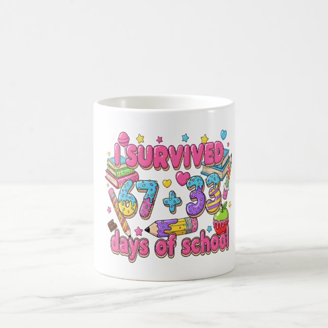 Caneca De Café Eu Sobrevivi a 67 Mais 33 Dias de Matemática na Es (Centro)