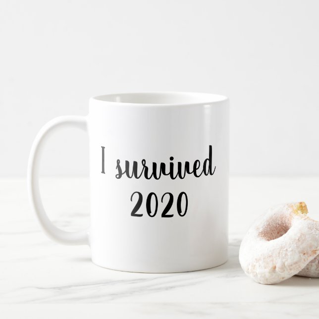 Caneca De Café Eu Sobrevivi à Cotação 2020 (Com Donut)