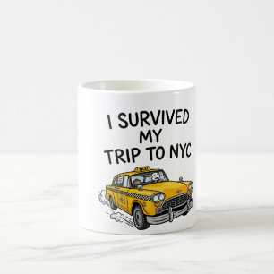Caneca De Café Eu Sobrevivi à Minha Viagem ao NYC, Lembrança Dive