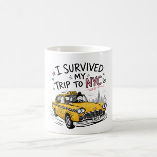 Caneca De Café Eu Sobrevivi à Minha Viagem ao NYC, Lembrança Dive