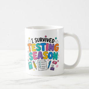 Caneca De Café Eu Sobrevivi à Temporada de Testes Humor Escolar