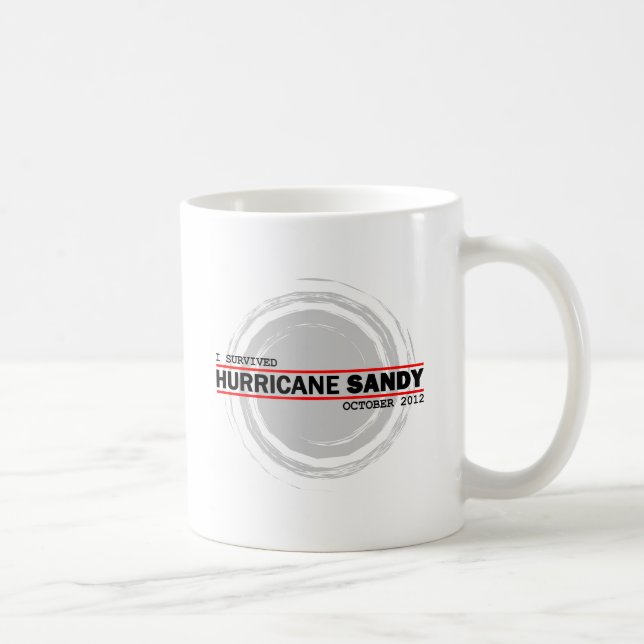 Caneca De Café Eu Sobrevivi Ao Furacão Sandy (Direita)