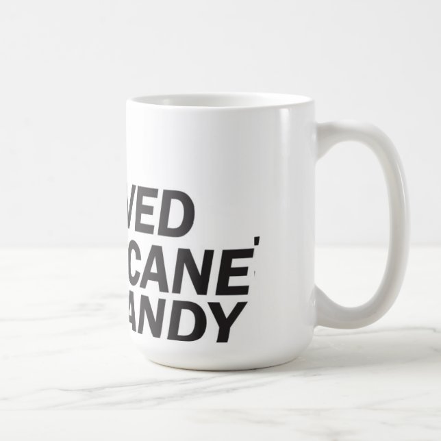 Caneca De Café Eu sobrevivi ao furacão Sandy (Direita)
