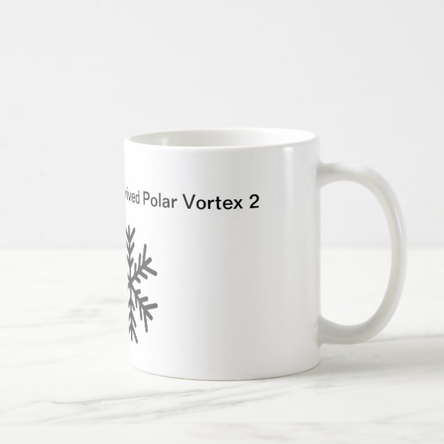 Caneca De Café Eu sobrevivi ao Vortex polar 2 (Direita)