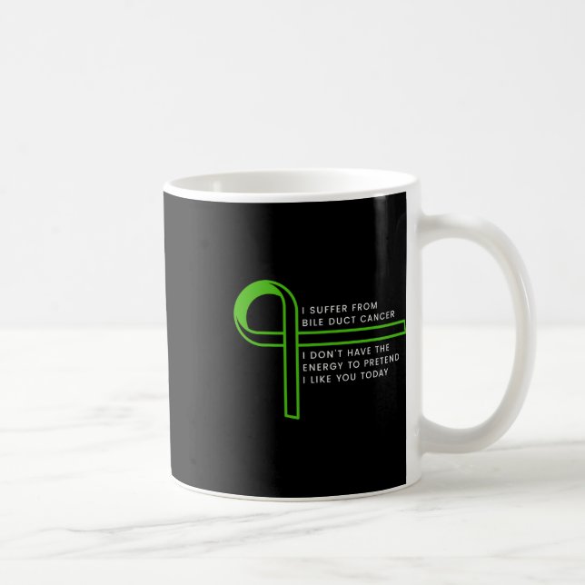Caneca De Café Eu Sofro De Cancer De Duto Biliar (Direita)