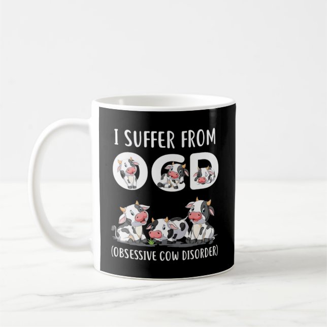 Caneca De Café Eu Sofro De Vaca Obsessiva De Dor De Vaca Ocd (Esquerda)