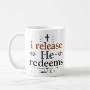 Caneca De Café Eu Solto Ele Redime Inspiração Cristã na Escritura