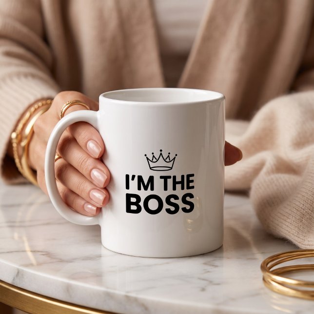Caneca De Café Eu Sou a Chefe Mãe Divertida  (Criador carregado)