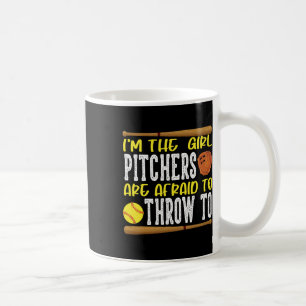 Caneca De Café Eu Sou a Garota que os Arremessadores Temem Arreme