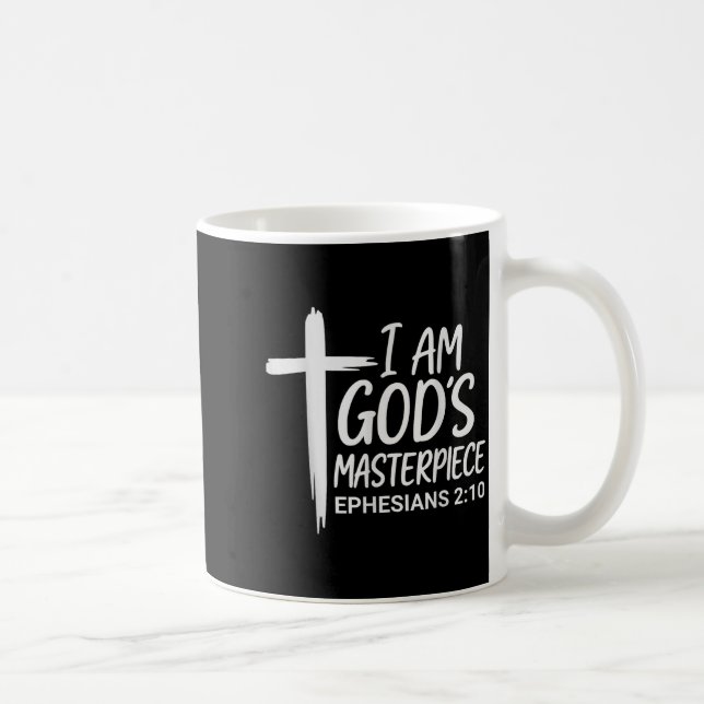 Caneca De Café Eu Sou a Obra-Prima de Deus Cristão Efésios 2_20 _ (Direita)