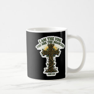 Caneca De Café Eu Sou a Videira Vocês São os Ramos Bíblia Cristã