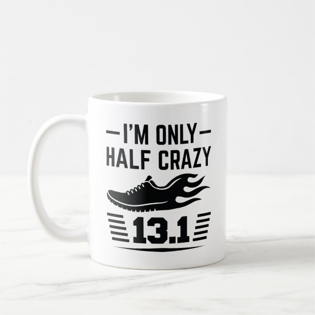Caneca De Café Eu sou apenas metade louca (Esquerda)