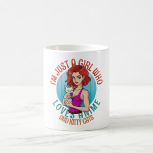 Caneca De Café Eu Sou Apenas uma Garota que Ama Gatos