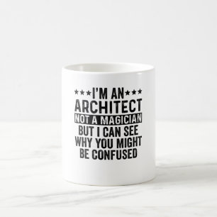 Caneca De Café Eu sou arquiteto, não um mago engraçado