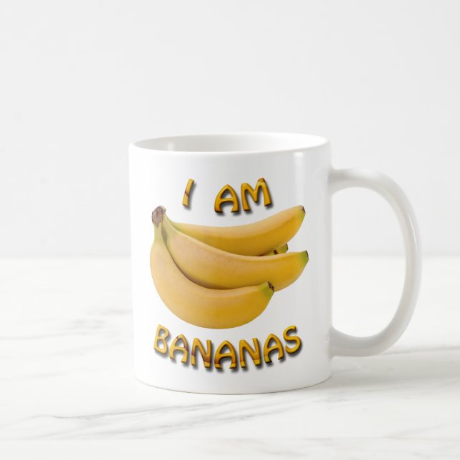 Caneca De Café Eu Sou Banana Clássica De Café Branco (Direita)