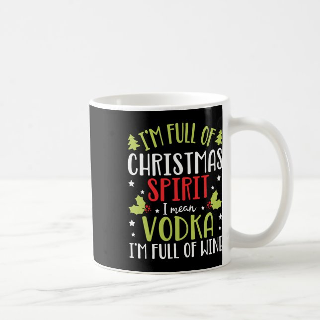 Caneca De Café Eu sou Cheio de Vodka Natal Engraçado Presentes De (Direita)