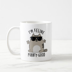 Caneca De Café Eu sou Feline Purr-ty Boa Gata Engraçada