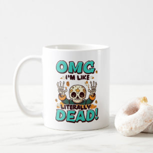 Caneca De Café Eu sou Literalmente Morto, Dia das Bruxas de Diver