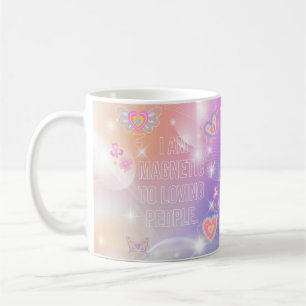 Caneca De Café Eu sou Magnética, Motivacional, Inspiradora, Rosa