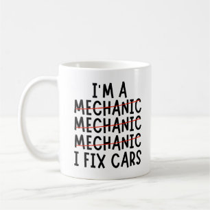 Caneca De Café Eu Sou Mecânico Eu Conserto Carros, Engraçadas Cit