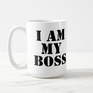 Caneca De Café Eu sou meu chefe. Slogan.