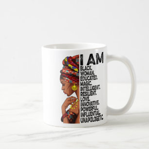 Caneca De Café Eu Sou Mulher Negra Educada Mês da História Negra 