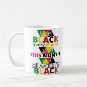 Caneca De Café Eu sou negro todos os meses, este sou negro
