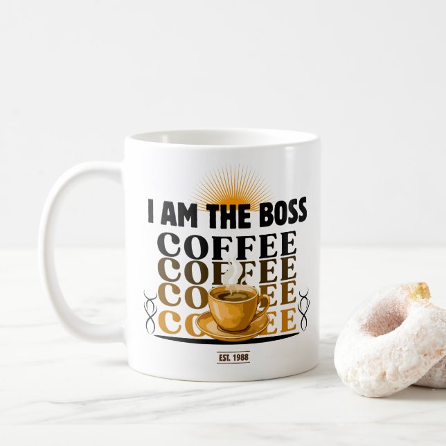 Caneca De Café Eu sou o chefe Café  (Com Donut)