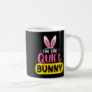 Caneca De Café Eu Sou O Coelho Silencioso Orelhas De Coelho Ovo P