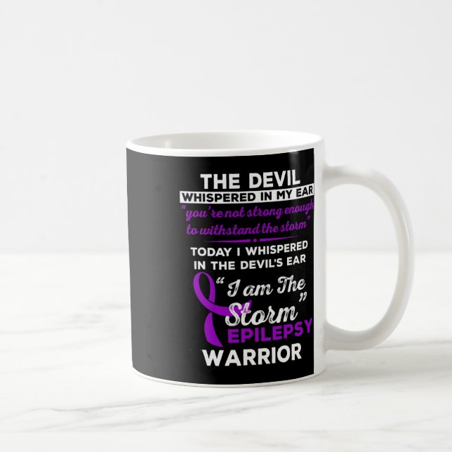 Caneca De Café Eu Sou O Guerreiro Da Epilepsia Da Tempestade (Direita)
