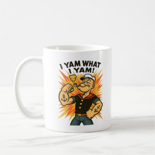Caneca De Café Eu Sou O Que Eu Sou O Cartoon De Yam Popeye Cito C
