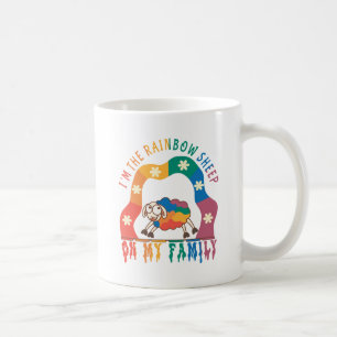 Caneca De Café Eu sou o Rainbow Sheep da minha família - Orgulho