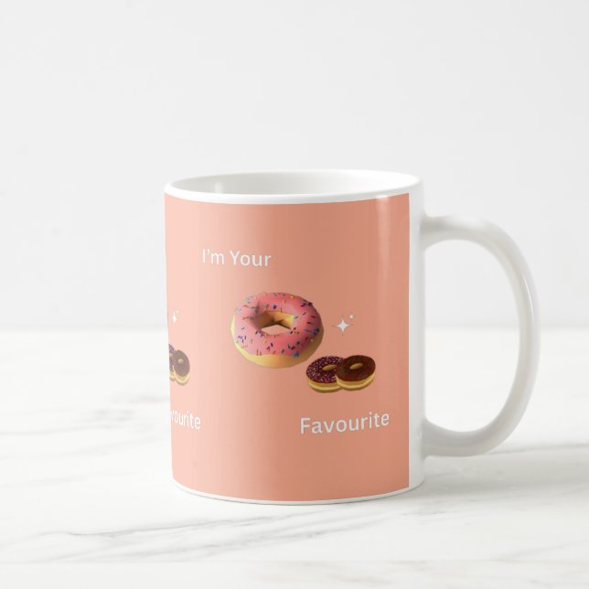 Caneca De Café Eu sou o seu favorito - Design de Rosquinha (Direita)