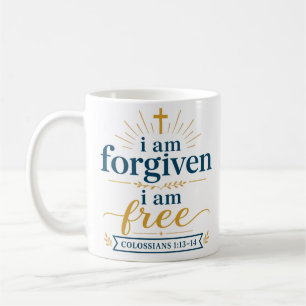 Caneca De Café Eu Sou Perdoado Eu Sou Livre Encorajamento Cristão