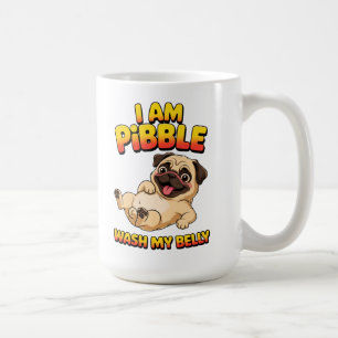 Caneca De Café Eu Sou Pibble Lave Minha Barriga