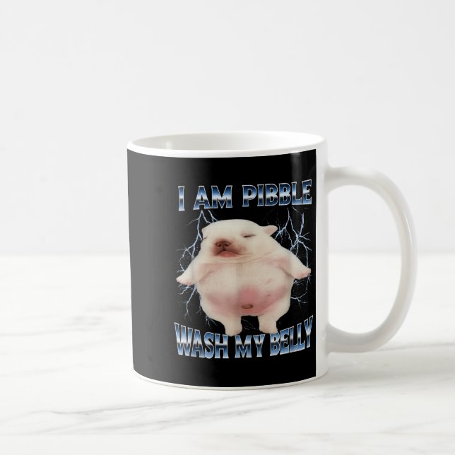 Caneca De Café Eu Sou Pibble Lave Minha Barriga Cachorro Engraçad (Direita)