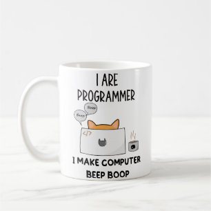 Caneca De Café Eu sou programador Cat Boop Cat Programmer