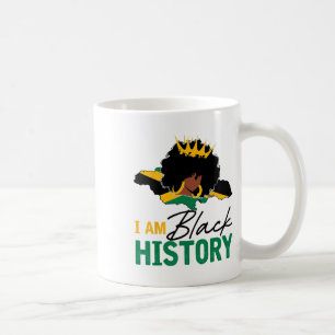 Caneca De Café Eu Sou Rainha da História Negra da Jamaica e Bande